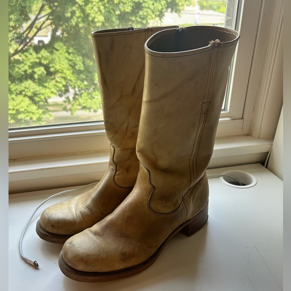 Frye Men's Tan Leather Boots - Picture 3 of 6